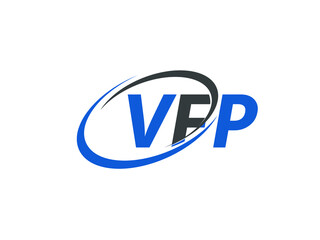 VFP letter creative modern elegant swoosh logo design