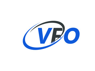 VFO letter creative modern elegant swoosh logo design