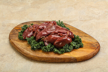 Raw chicken liver for cooking