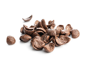 Sweet chocolate breakfast cereal flakes