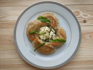 Smażone pierogi od góry