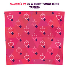 Vector design with heart symbols on ink background form Valentines Day
