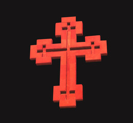 Obraz premium The cross is an expression of God's love for people .A cross is a geometric shape made up of two or more intersecting lines or rectangles.