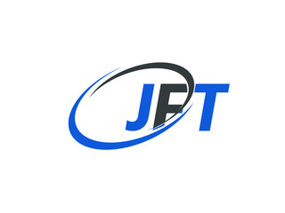 JFT letter creative modern elegant swoosh logo design