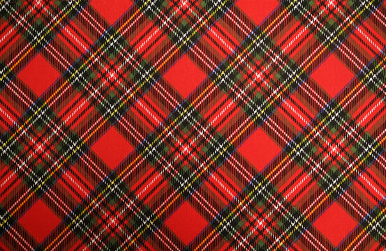 Christmas Tartan Plaid Seamless Design. Checkered plaid. Tartan Cloth Pattern. Seamless background of Scottish style. Great for new year designs. For  textiles, decorations. Red, Green, and Black.