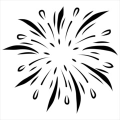 Starburst, sunburst element. Vector illustration