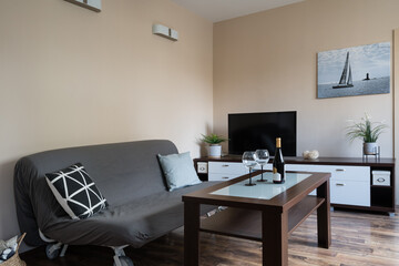 Interior of living room in contemporary apartment