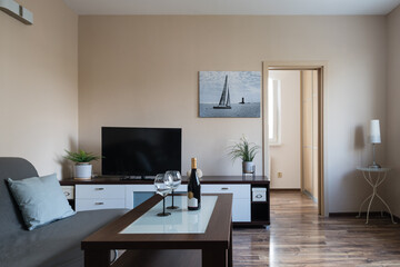 Interior of living room in contemporary apartment