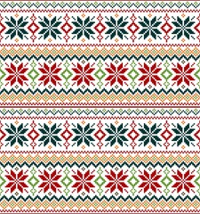 Seamless Knitted Christmas pattern background vector