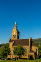 Besuch des schönen Kirchengebäudes in Kälberfeld vor den Toren der Hörselberge - Thüringen