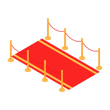 Red Carpet Isometric Composition