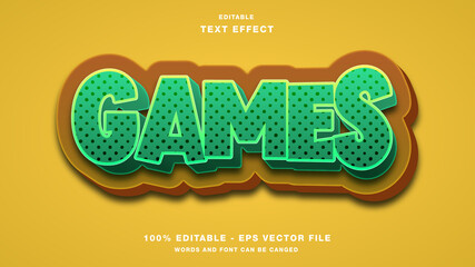 Games Natural Text Effect Editable