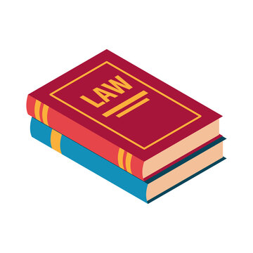 stacked law books, red and blue clip art preview