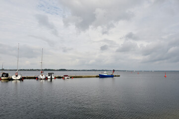 Fototapeta premium view of the harbor in puck