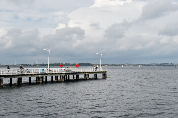 Obraz premium view of the harbor in puck