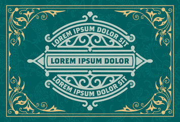 Western card with vintage style