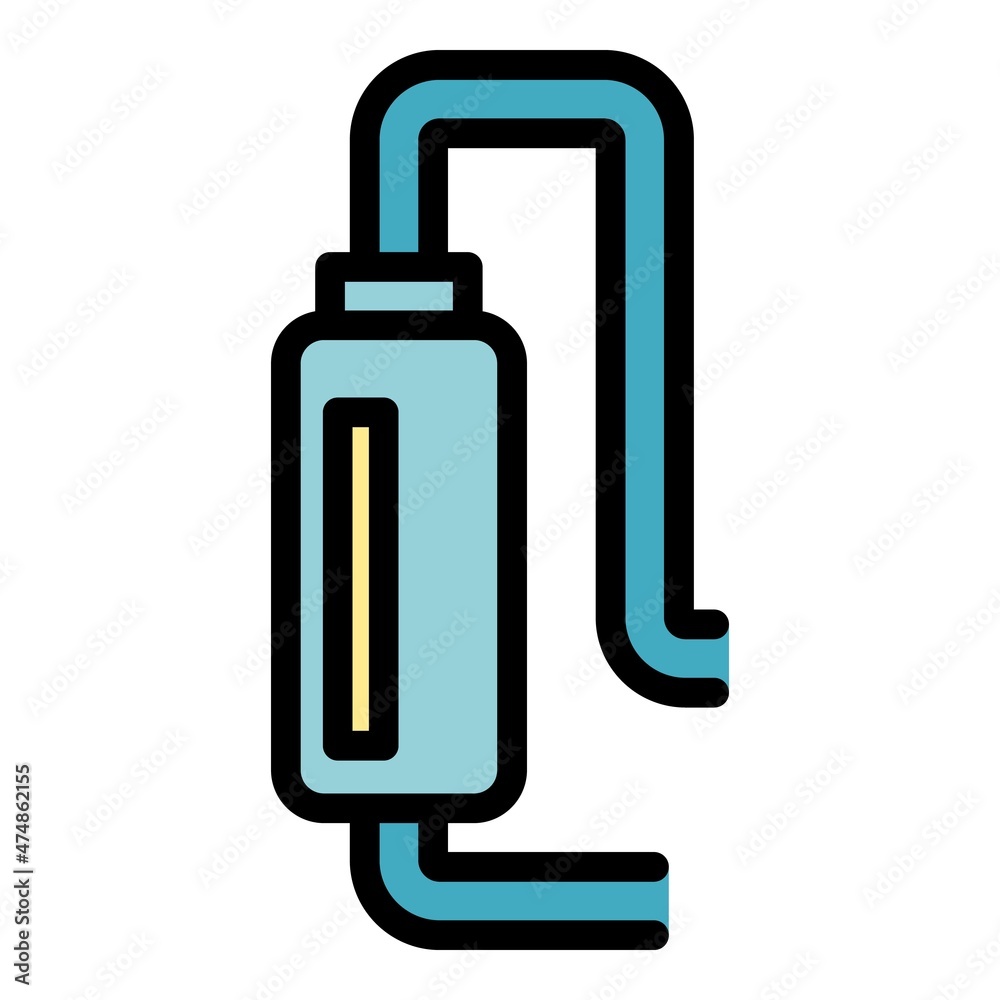 Poster auto part icon. outline auto part vector icon color flat isolated
