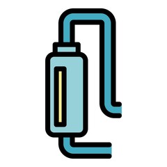 Auto part icon. Outline auto part vector icon color flat isolated