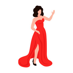 Obraz na płótnie Canvas Lady In Red Composition