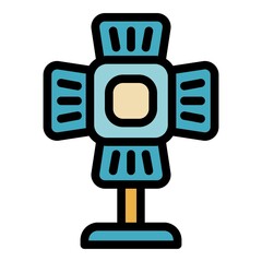 Spotlight icon. Outline spotlight vector icon color flat isolated