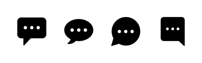 Chat icons set. speech bubble sign and symbol. comment icon. message