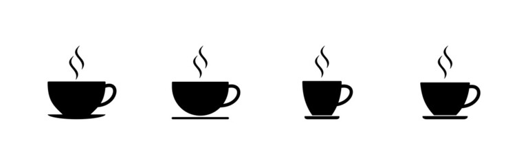 coffee cup icons set. cup a coffee sign and symbol