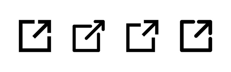 External link icons set. link sign and symbol. hyperlink symbol