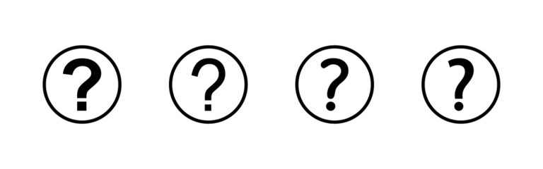 Question icons set. question mark sign and symbol