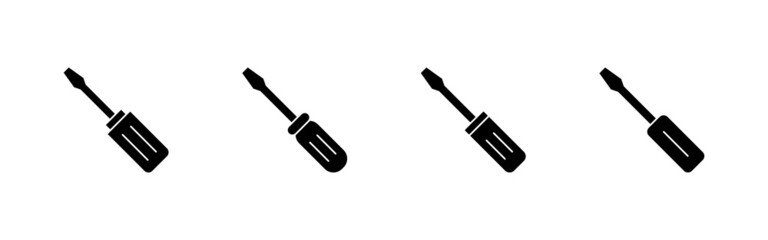 Screwdriver icons set.tools sign and symbol