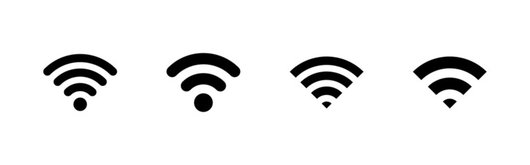 Wifi icons set. signal sign and symbol. Wireless  icon