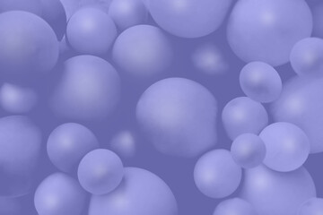 Violet balloons background, punchy pastel colored and soft focus. purple violet balloons photo wall birthday decoration. Trendy Color of Year 2022