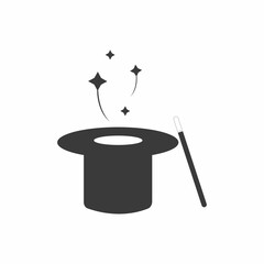Wand Magic hat icon vector template