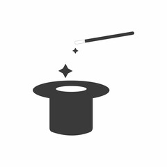 Wand Magic hat icon vector template