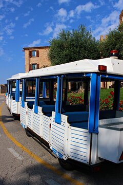 Italy: Little train to visit the small village.