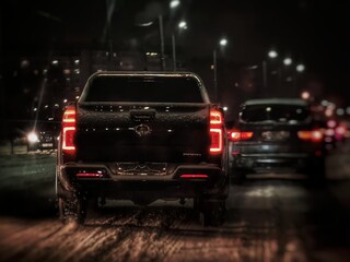 Fototapeta premium cars in the night