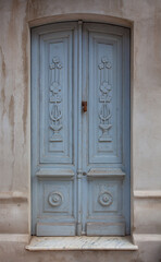 Fototapeta na wymiar Italian Art Déco - liberty old wooden door 