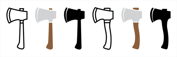 Axe icon. Axe tool outline, flat, colour vector icon. Axe simple silhouette vector illustration.