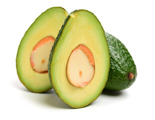 Avocado on a white background