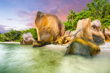 Photo sur Plexiglas Anse Source D'Agent, île de La Digue, Seychelles Anse Source d'Argent tropical beach