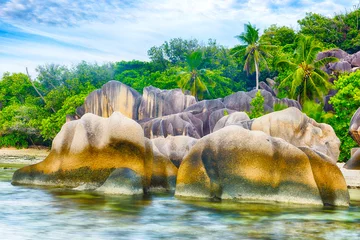 Fototapeten Anse Source d'Argent beach in the Seychelles © Fyle