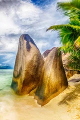 Rolgordijnen Anse Source d'Argent beach in the Seychelles © Fyle