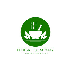 
Illustration logo design for herbal or natural medicine company