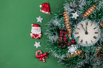 Christmas Eve! Five minutes before midnight. Holiday concept.