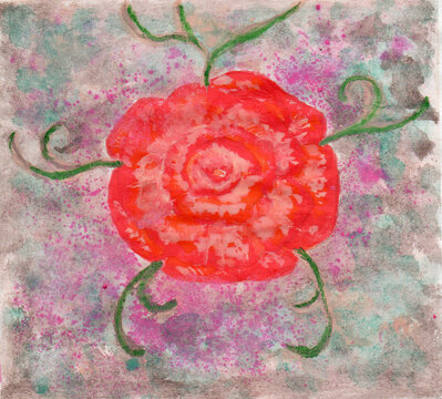 Floral watercolor painting 