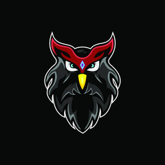 
Owl illustration design for gaming symbol