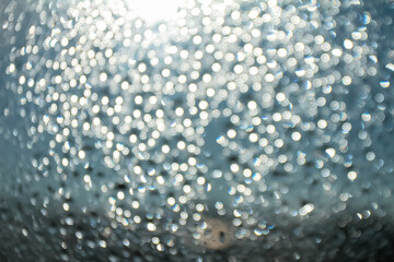 water drops on glass