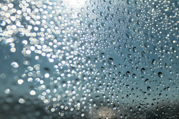 water drops on glass