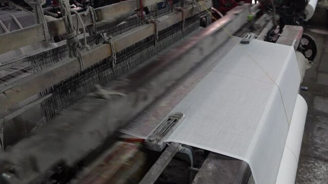 Malegaon, India 17th November 2021:  One of the biggest manufacturing Handloom hubs in India. Indian textile industry. Handloom factories. Tough Business challenges in Textile Industry. Labor shortage