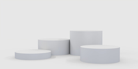 Simple box display, Circle Shape Podium Scene Studio Or Pedestal For Display, 3D render