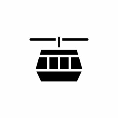 Cable car icon in vector. Logotype
